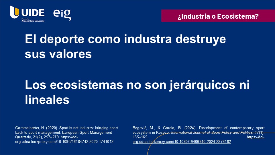 Industria o Ecosistema